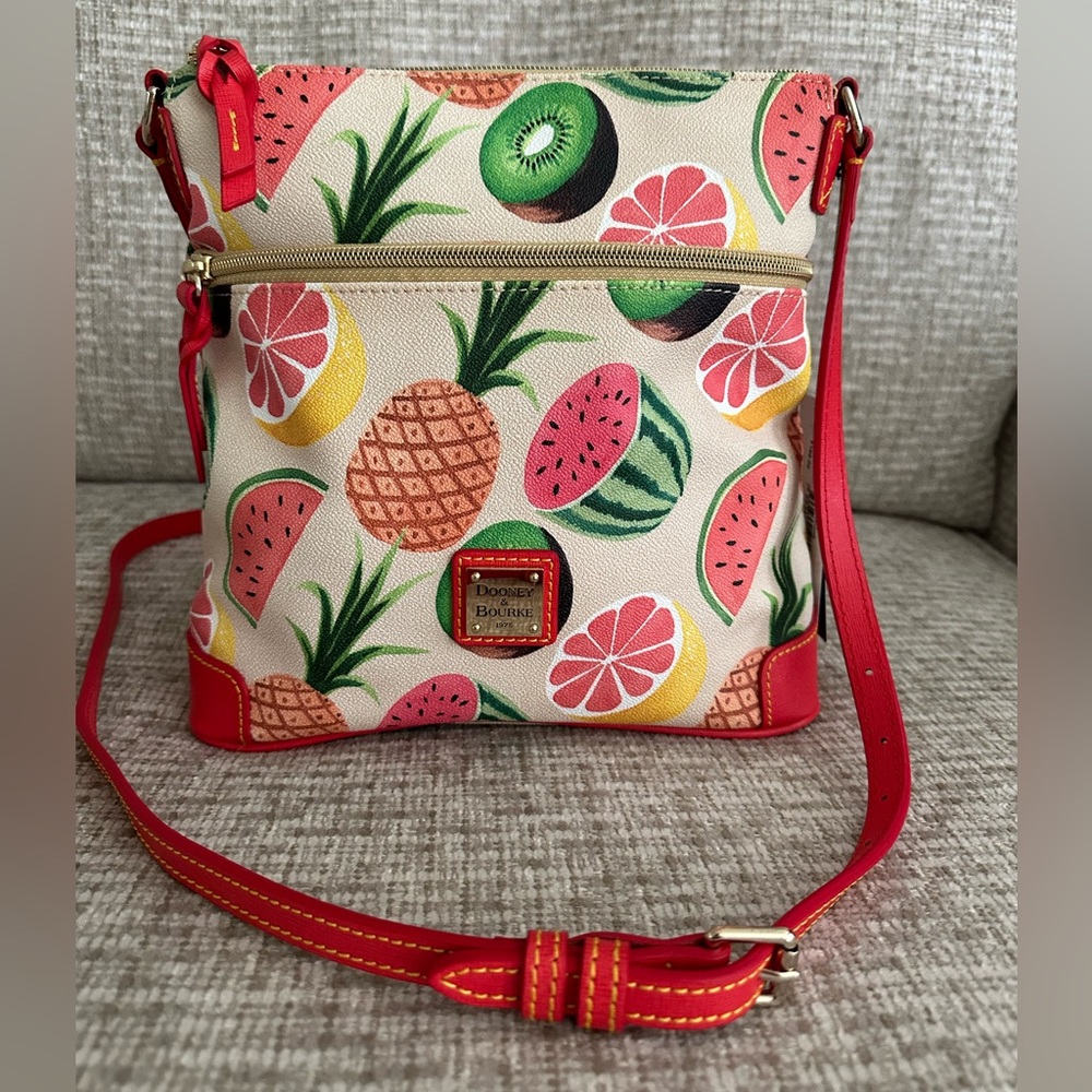 Dooney & Bourke Fruit Print Crossbody Bag - Red